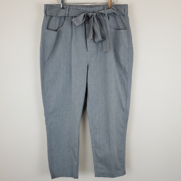 Orttu Grey Lightweight Baggy Cropped London Pants - Picture 1 of 10